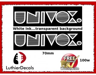 Univox Guitar Decal Headstock Restoration Logo #100w